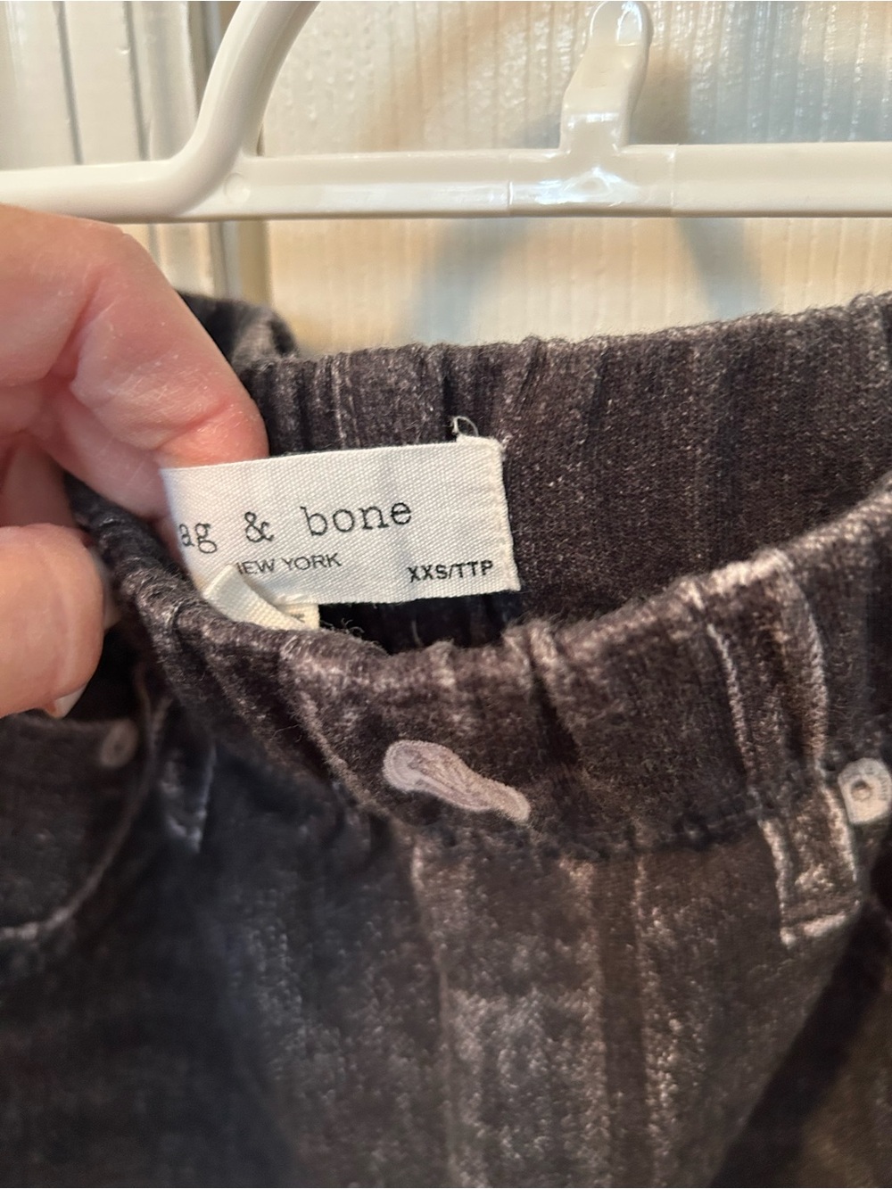 rag & bone Miramar Black Washed Denim Shorts - Picture 2 of 4